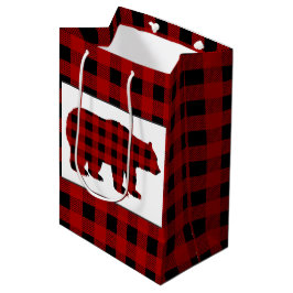 Lumberjack Country Bär Muster Geschenktasche Mittlere Geschenktüte