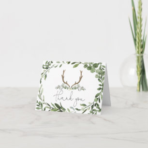 Lumberjack Deer Baby Dusche Danke Karte