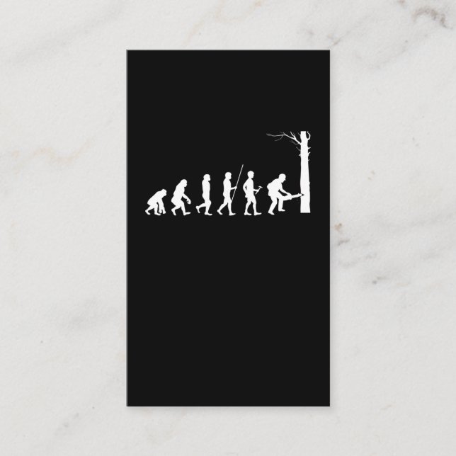 Lumberjack Evolution Chainsaw Logger Woodworker Visitenkarte (Vorderseite)