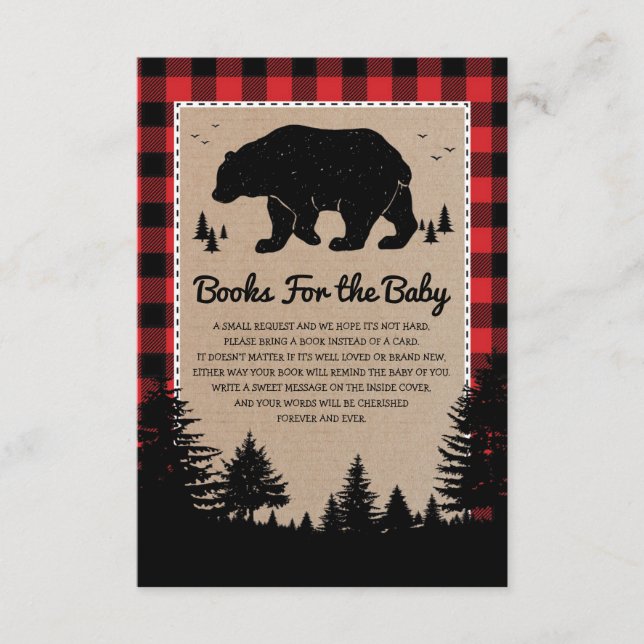 Lumberjack Forest Bear Books for Baby Begleitkarte (Vorderseite)