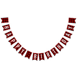 Lumberjack Geburtstag Kariert Wimpelkette