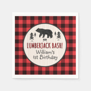Lumberjack Geburtstagsparty Napkin Lumberjack Part Serviette