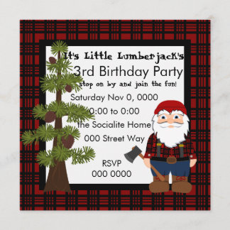 Lumberjack Gnome Einladung
