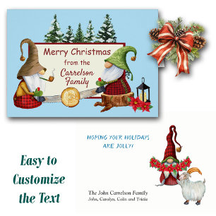 Lumberjack Gnomes Weihnachtskarte