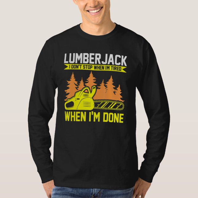 Lumberjack I Stopp Chainsaw T-Shirt (Vorderseite)