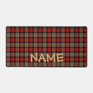 Lumberjack Kariert Pattern Individuelle Name Schreibtischunterlage