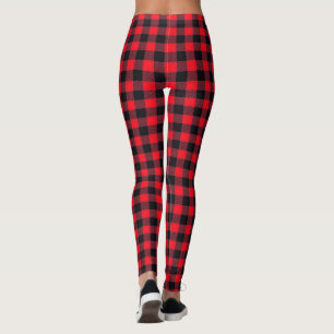 Lumberjack Kariert, Rot und Schwarz Buffalo Leggings