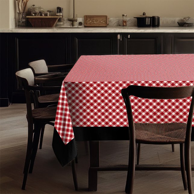 Lumberjack Kariert Tablecloth Red Black Rustic Fee Tischdecke (Lumberjack Plaid Tablecloth Red Black Rustic Feel)