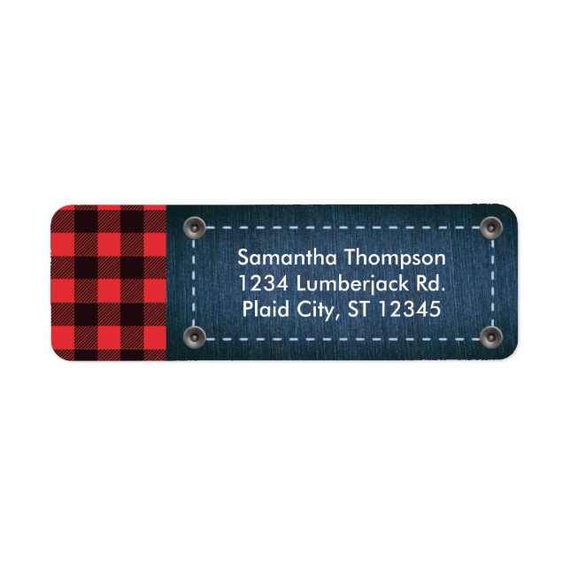 Lumberjack Kariert und Jean Address Label (Vorne)