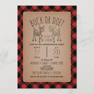 Lumberjack-Karierte Bestandsaufnahme des Hirngesch Einladung