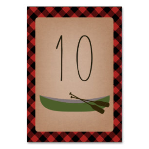 Lumberjack Karierte Kanone + Pfeile Tischnummer