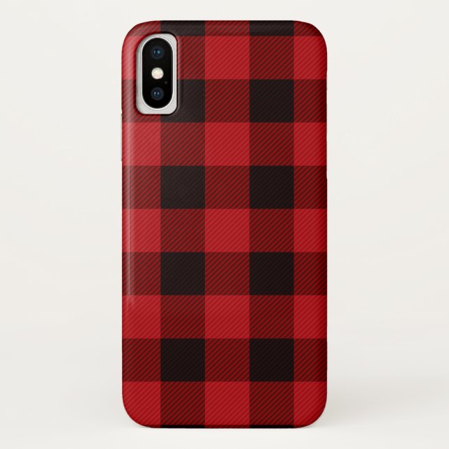 Lumberjack Land Weihnachten Roter Büffel kariert Case-Mate iPhone Hülle (Rückseite)