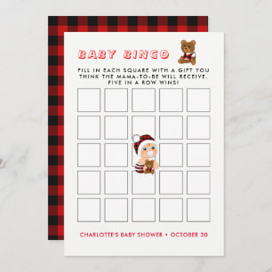 Lumberjack Niedlich Baby Dusche Baby Bingo Karten