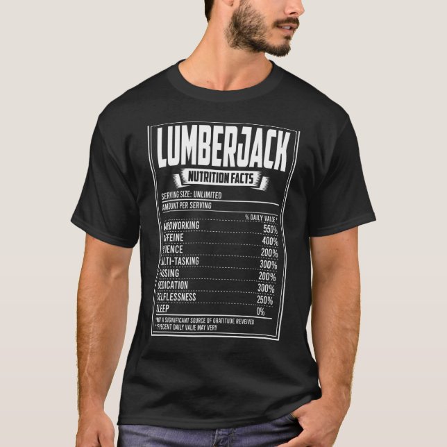 Lumberjack Nutrition Fakten T-Shirt (Vorderseite)