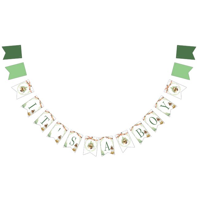 Lumberjack Party Bunt Banner Es ist ein Junge (Alle)