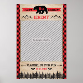 Lumberjack Party Frame Prop für Foto Stand Poster