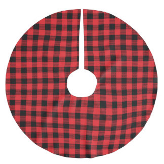 Lumberjack Plaid Seamless Pattern  Polyester Weihnachtsbaumdecke