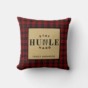 Lumberjack QUOTE Bleibe Humble Hustle Hard Custom Kissen