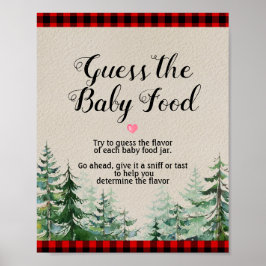 lumberjack Raten Sie das Baby-Food-Zeichen Poster