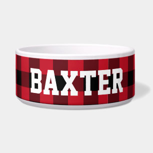 Lumberjack Red Buffalo Karierter Individuelle Name Napf