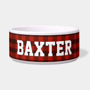 Lumberjack Red Buffalo Karierter Individuelle Name Napf