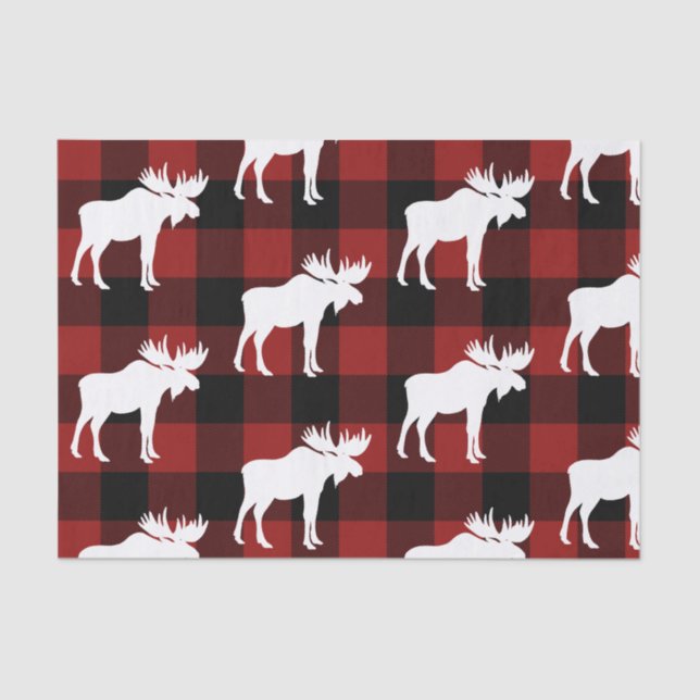 Lumberjack Red Buffalo Kariertes Elternhaus Seidenpapier (Vorderseite)
