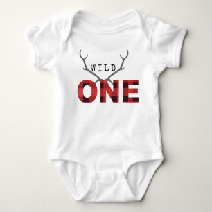 Lumberjack Rustic Wild One   Erster Geburtstag Baby Strampler