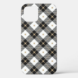 Lumberjack Schwarz-weißes Kariertes Muster Case-Mate iPhone Hülle