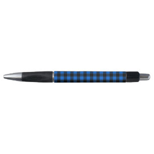 Lumberjack Style - blau Stoff + Ihre Ideen Kugelschreiber