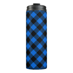Lumberjack Style - blau Stoff + Ihre Ideen Thermosbecher