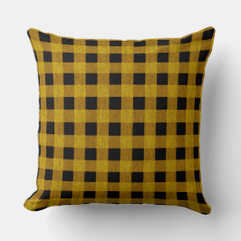Lumberjack Style - gelber Stoff + Ihre Ideen Kissen