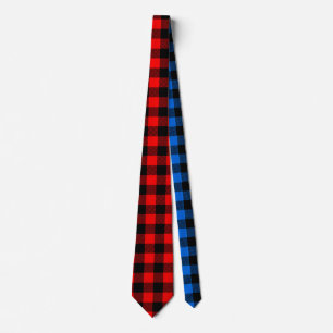 Lumberjack Style - rot & blau Stoff + Ihre Ideen Krawatte
