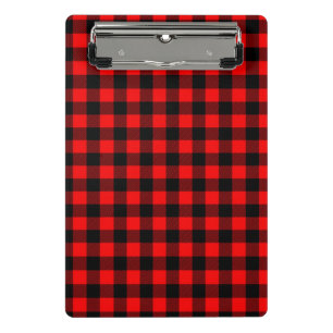 Lumberjack Style - roter Stoff + Ihre Ideen Mini Klemmbrett