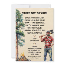 Lumberjack Themed Party Einladung