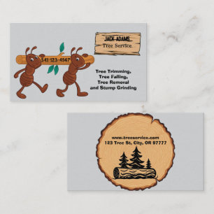 Lumberjack Tree Service Business Card Visitenkarte