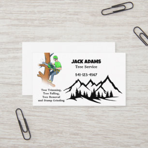 Lumberjack Tree Service Business Card Visitenkarte