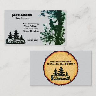 Lumberjack Tree Service Business Card Visitenkarte