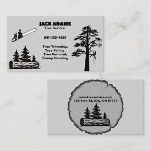 Lumberjack Tree Service Business Card Visitenkarte