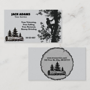 Lumberjack Tree Service Business Card Visitenkarte