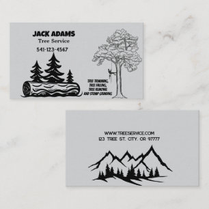 Lumberjack Tree Service Business Card Visitenkarte