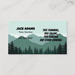Lumberjack Tree Service Business Card Visitenkarte