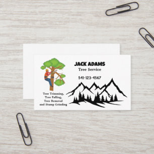 Lumberjack Tree Service Business Card Visitenkarte