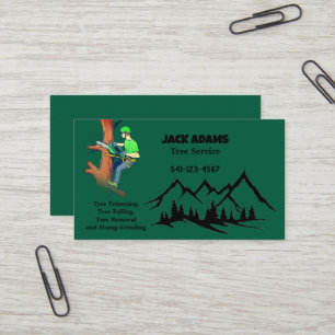 Lumberjack Tree Service Business Card Visitenkarte