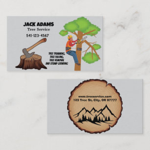 Lumberjack Tree Service Business Card Visitenkarte