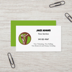 Lumberjack Tree Service Business Card Visitenkarte