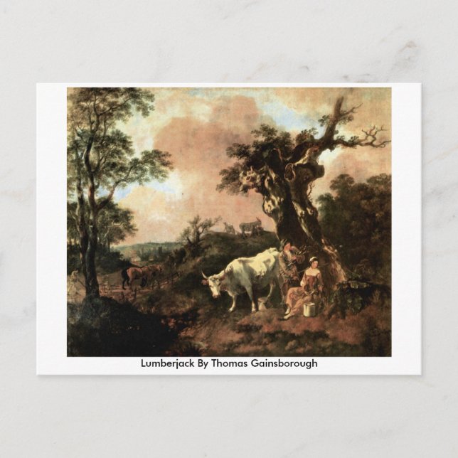 Lumberjack von Thomas Gainsborough Postkarte (Vorderseite)