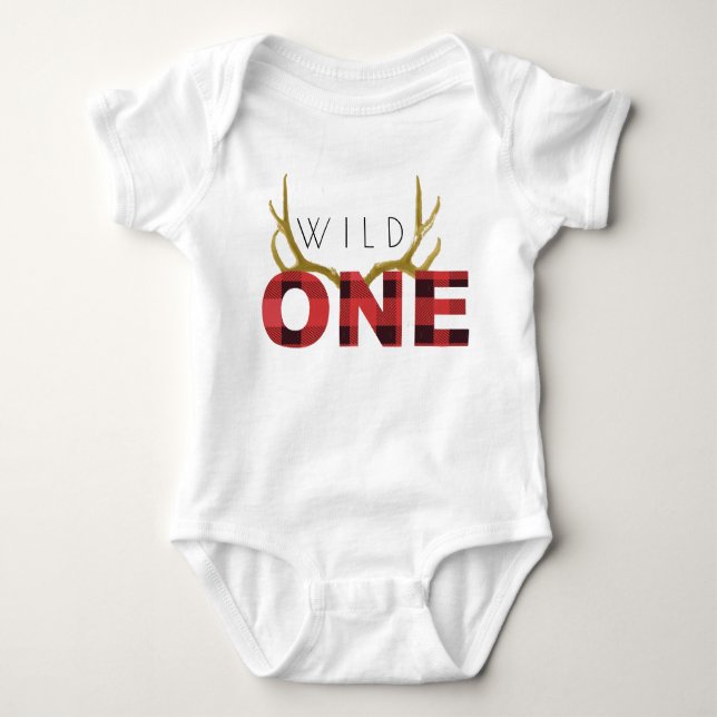 Lumberjack Wild One | Erster Geburtstag Baby Strampler (Vorderseite)