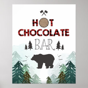 Lumberjack Wild One Forest Hot Chocolate Zeichen Poster