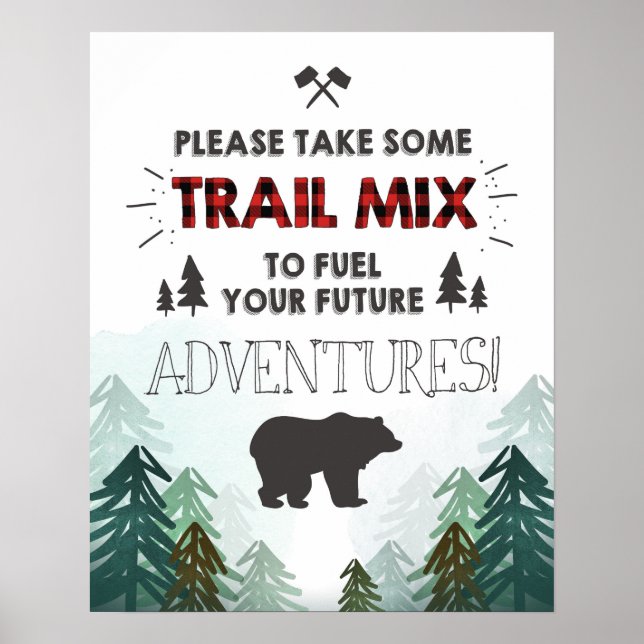 Lumberjack Wild-One-Wald-Bäume - Paradies für Klet Poster (Vorne)