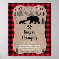 Lumberjack Woodland Bären Windeln Gedanken